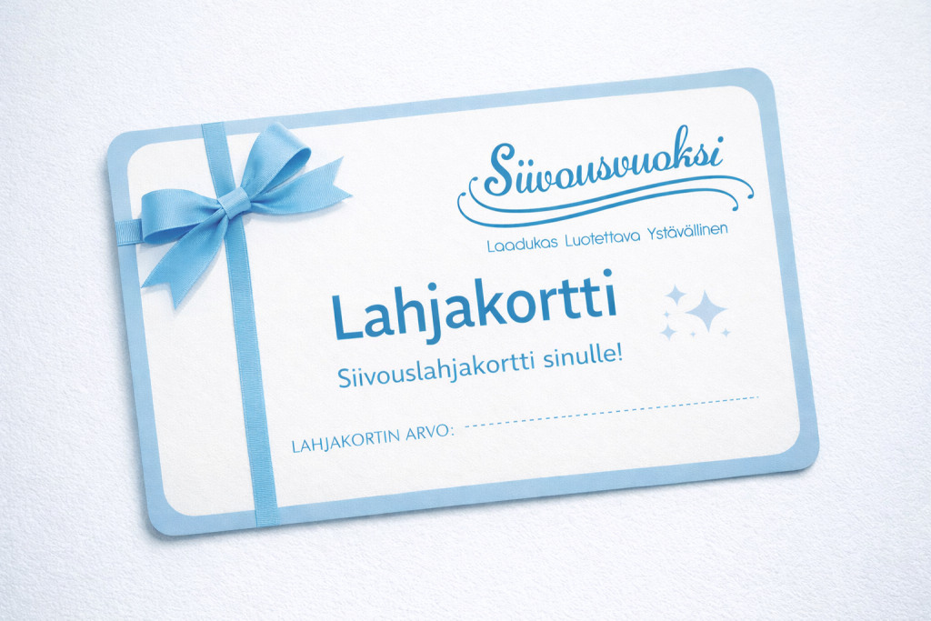 Lahjakortti kotisiivoukseen
